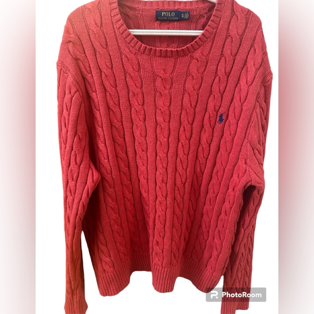 POLO RALPH LAUREN Cable-Knit Pullover Sweater Sweatshirt Strick Pulli Jumper XL